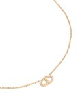 Waterproof Gold Plated Stainless Steel Cubic Zirconia Oval Pendant Necklace