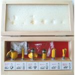 Router Bit Set 6 Piece Wooden Box