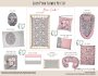 Cot Duvet Bedding Grey Pink Flower Pot Set