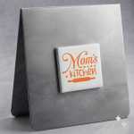 Moms Kitchen Magnet Orange On White