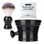 Large Shaving Bowl & Shaving Brush Set In Zipper Bag. Perfect Shaving Set