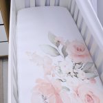 Cot Fitted Sheet Rose Print Fitted Sheet