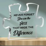 Glam Acrylic Puzzle Piece Decorative Sign With Romantic Quote For Bedroom Tabletop Plaque Ideal Gift For Colleagues Teachers Nur