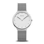 Ultra Slim Polished brushed Silver Women's Mesh Watch 18434-004