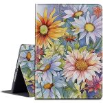 Bpqojb For Microsoft Surface Go 3 GO 2 Case With Adjustable Stand & Auto Wake sleep Pu Leather Slim Smart Protect Cover - Sunflo