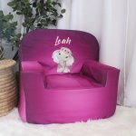 A Kids Sofa Foam Chair Purple Ombre With Mermaid
