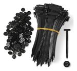 200-PACK Hopper Straps Universal Black Nylon Cable Tie Buckles