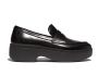 F-luma Leather-penny Loafers - Black