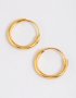 Goldair Gold Plated Sterling Silver Hoop Earrings 10MM
