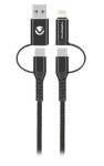 Volkano Weave Series 4-IN-1 Cable Two Pack 1.2M 4FT & 1.8M 6FT
