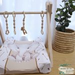 Changing Mat Cover Simple Beige And Brown Monochrome Safari