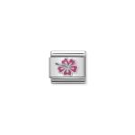 Composable Classic Link Pink Hibiscus In Silver