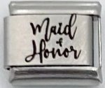 9MM Laser Italian Charm - Maid Of Honour