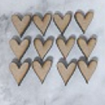 Sharp Wood Heart 6MM Point 23X20MM 12'S