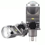 Headlight LED Globes H4 With Projector Lens - Set Of 2