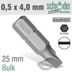 Slotted Bit 0.5X4.0 25MM Bulk SC20219