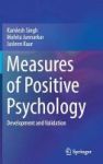 Measures Of Positive Psychology - Development And Validation Hardcover