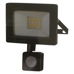 Flash LED Floodlight With Sensor 10W Black