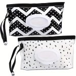2PCS SET Wipes Containers Reusable Portable Wet Wipe Pouch Wipe Dispenser Containers Travel Wet Wipe Holders Christmas Halloween