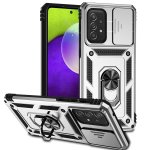 For Samsung Galaxy A73 5G Sliding Camshield Holder Phone Case Silver