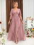 Butterfly Sleeve Slit Thigh Chiffon Bridesmaid Dress Elegant Dress Bridal Gown Birthday Dress For Ladies Graduation Dress Formal Dress Wedding Spring