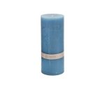 Plain Pillar Candle Light Blue 7X17CM