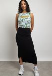 Jersey Midaxi Skirt With Split - Black