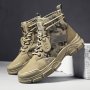 Men's High Top Camouflage Hiking Boots Comfy Non Slip Durable High Top Lace Up Shoes For Men's Outdoor Activities