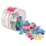 Binder Clip 25MM Asst Colors Blue yellow pink green 96 Pcs