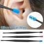 Soft Silicone Dual-Ended Earwax Removal Tools 14.38 Cm Ear Pick Spiral & Brush Design Easy Clean Ear Care Accessory Safe Personal Hygiene For Adults