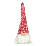 Gnome Hanging Polyester Foam 5X5X20CM White Light Red Stripes