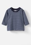 Cotton On Jamie Long Sleeve Graphic Print Tee - Navy Ink dusty Blue Stripe