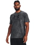 Men's Ua Wash Tonal Sportstyle Short Sleeve - Black Medium Heather XL