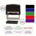 Customized Product: Large Return Address Ink Stamp With Custom Content - Up To 3 Lines - Self-inking Rubber Stamp - Online Custo