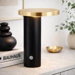 Nero Column Table Lamp - Black And Gold