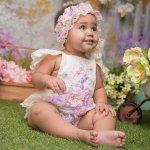 Floral Embroidered Lace Romper