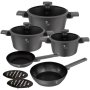 Berlinger Haus Anthracite Collection 10 Piece Titan Non-Stick Cookware Set BH8140