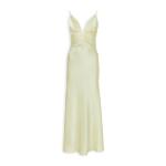 Butter Yellow Satin Maxi Dress
