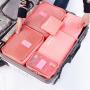 6-PIECE Luggage Organiser Set - Peach