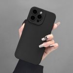 Pure Black Mobile Phone Case Full-body Protection Shockproof Protective Tpu Phone Case For Men Women For IPHONE15 14 13 12 11 Pl