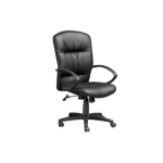 Zelda High Back Chair Black Bonded Leather With Flexi Arms