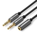 Ugreen 3.5MM F To 2XM Audio + MIC Audio Adapter Black