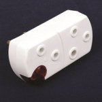 Multiplug Adaptor Horiz. Wht. 2X16 Amp