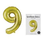Balloon Helium Foil Gold 9 102CM F-04 Marketplace Brits Bros