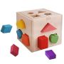 13-HOLE Wooden Cube Puzzle Maze