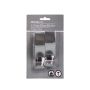 Hooks Stainless Steel 2 Piece 3 Pack Silver