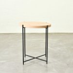 Tankwa Round Side Table Pale Wheat Oak Veneer