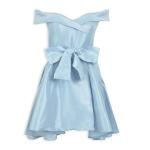 Blue Taffeta Bardot MINI Dress