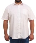 Mens Short Sleeve Printed Shirt - 10XL White
