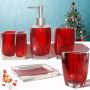 5 Piece Bathroom Accessory Set Resin Soap Dish Soap Dispenser Toothbrush Holder & Tumbler